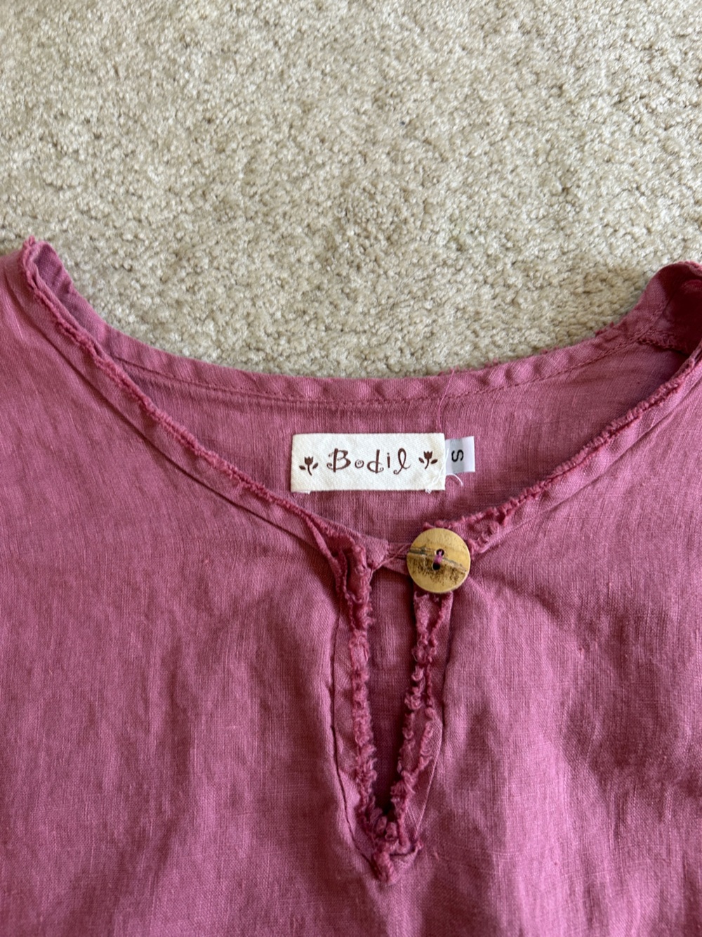 Relaxed Boho Tunic Top in Dusty Rose - Picture 5 of 6